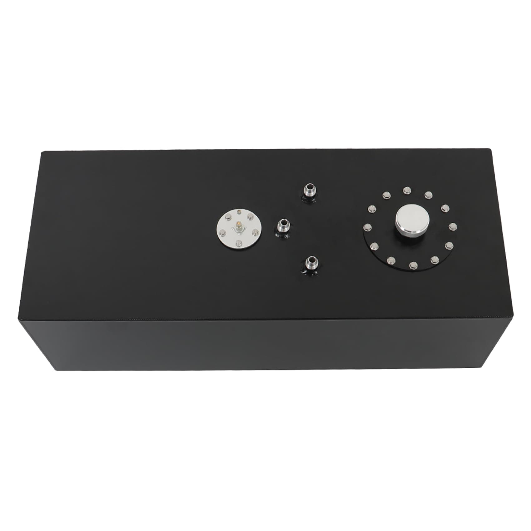 labwork 15 Gallon 57L Aluminum Racing Drift Fuel Cell Tank with Cap and Level Sender Black