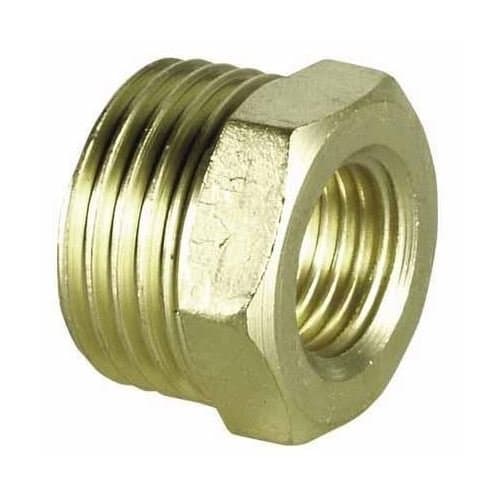1/2" x 1/4" Male x Female Brass Reduction Nipple Union Fittings for Manometers