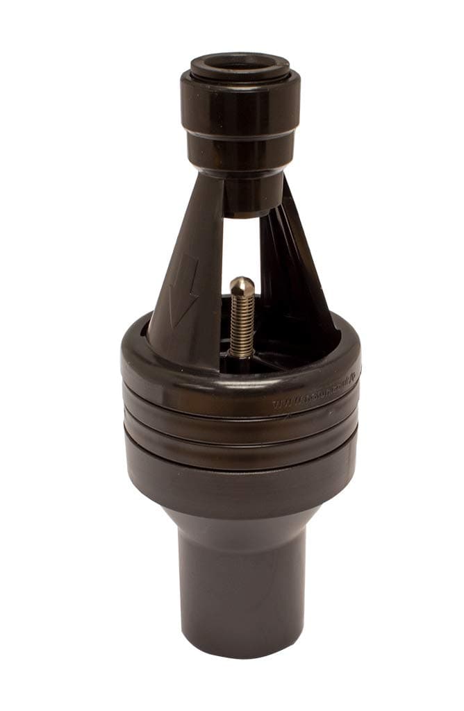 Hotun Hiflo Dry Trap Tundish SF Black Pushfit - 15mm x 32mm