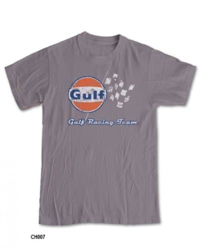 Gulf Racing Team Vintage Grey Tee Shirt