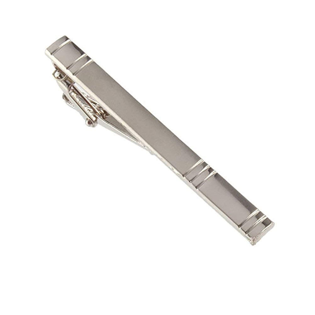 Formal Men's Fashion Alloy Metal Silver Simple Necktie Tie Pin Bar Clasp Clip Business Wedding Suit New Year's Gift Durable