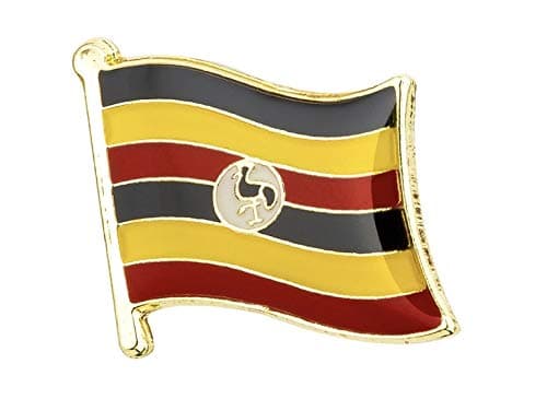 Uganda : Enamel Flag Lapel Pin Badge : Genuine UK Seller