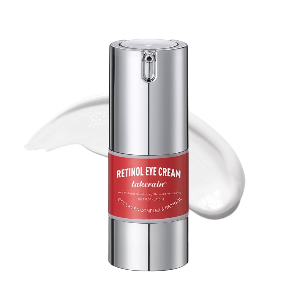 Retinol Eye Cream For Dark Circles And Puffiness, Repair Under Eye Retinol Cream with Hyaluronic Acid and Collagen, Smooth Fine Lines, Wrinkles, Bags & Dark Spots, Tightens Eye Skin Care(Retinol)