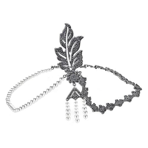 Vintage Art Deco Imitation Pearl with Crystal Headband