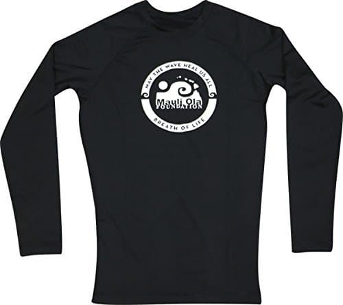 Mauli Ola Foundation Adult Long Sleeve Black / White Medium Rash Guard