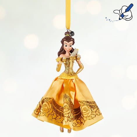 Au Beauty and The Beast, Belle Hanging Ornament, Official Disney Christmas Ornament