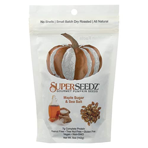 Super Seedz Seed Pumpkin Maple Sugar and Sea Salt 5 Ounces Bag Case of 6