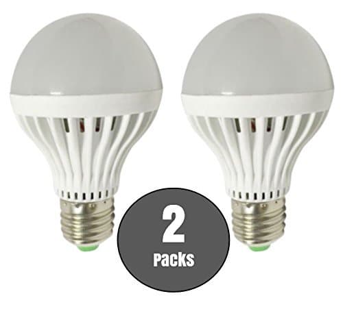 9W Upgraded Motion Activated Sensor LED Light Bulb. E26/E27 Bright Cool White. 2 Packs. Indoor/Outdoor. Radar Detection for Stairs, Patio, Front Door, Basement, Backyard by BestCircle