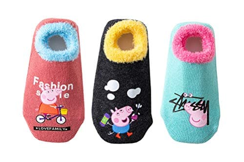 Toddler Kids Cute Thick Warm Non-Slip Cozy Socks Winter (Pack of 3)