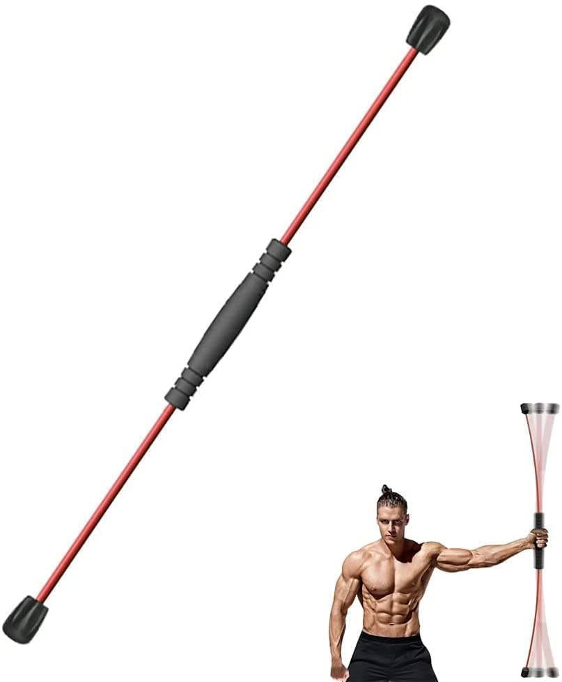 TIT COOPOPE Elastic Fitness Bar，Weighted Workout Bar, Total Body Exercise Bar, Training Muscle Detachable Design Fitness Equipment for Aerobics, Pilates Sports Exercise bar