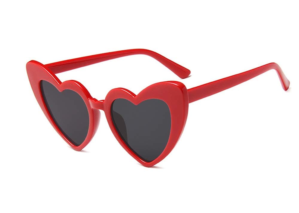 Heart Shaped Sunglasses for Women Cat Eye Mod Style Retro Glasses