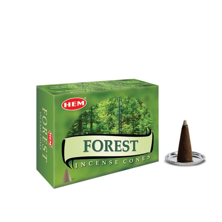 Forest Incense Cones – Pack of 12 Boxes (10 Cones Each) | Fresh Earthy Aroma for Peace, Positivity & Relaxation | Handcrafted Natural Cones for Meditation, Yoga, Healing & Home Fragrance