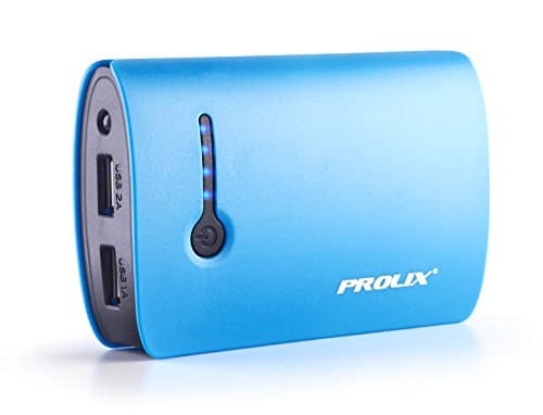 Prolix 7800mAh Portable High Capacity Dual-Port External Battery Pack Power Bank Back up Charger (Black/Blue)