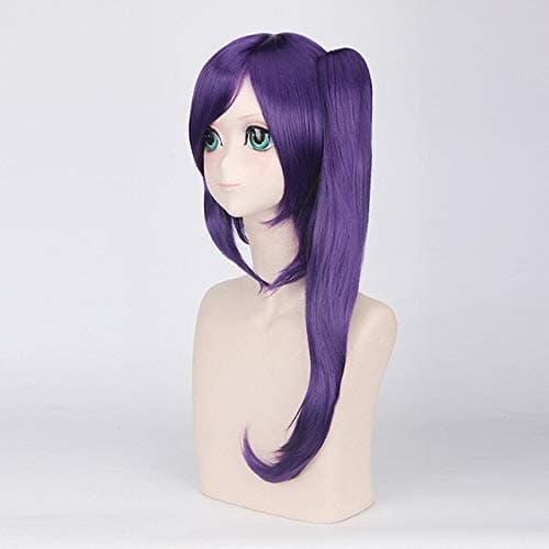 LCNING Anime Gintama cosplay wig Gintoki sakata Terakado Tsu Kagura Cosplay costume wigs Silver White purple cosplay wig + wig cap One Size PL-056 Gakupo wig