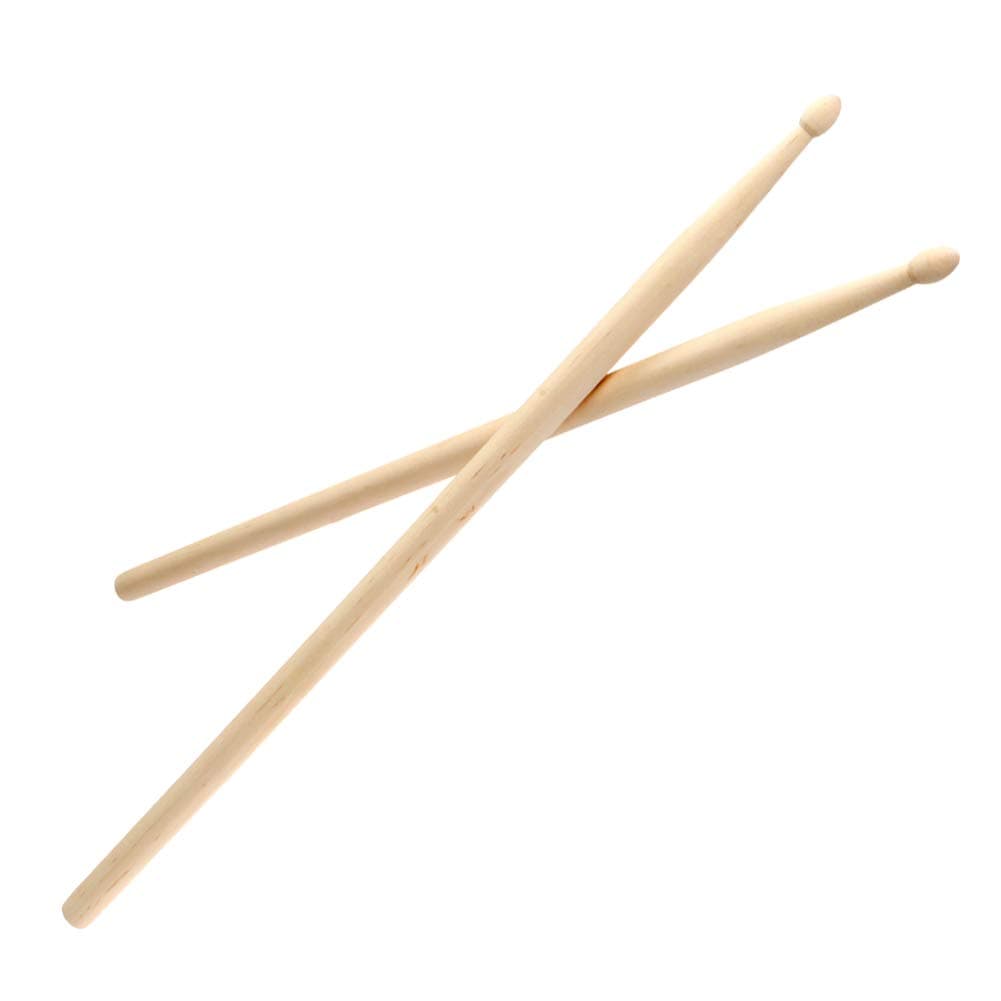 Drum Sticks 5A Wood Tip, 1 pair American Classic Maple Wood Drumsticks with Oval Tip for Drummer Playing Beginner Practice Student, 5A Sticks for Jazz Pop Rock Music