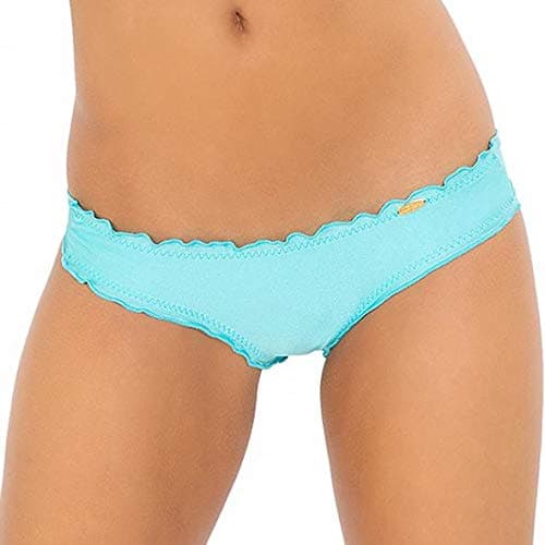 Luli Fama Cosita Buena - Wavey Brazilian Ruched Back Bottom-MNC - XS/Aruba Blue