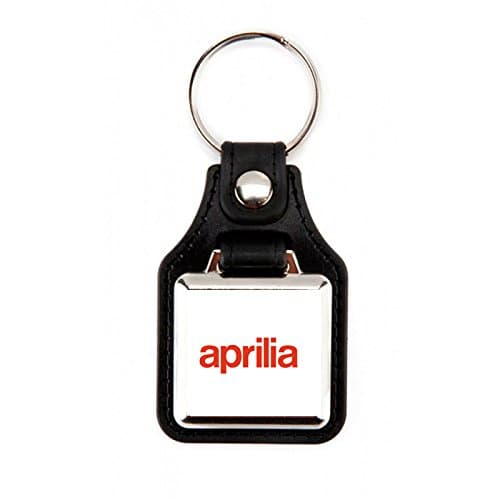 Keyring aprilia| Keyring Motos | Accessories Aprilia |llavero Elegant Moto aprilia| Keychain leatherette Square Motorcycle Brand Aprilia Red/White (1 unit)