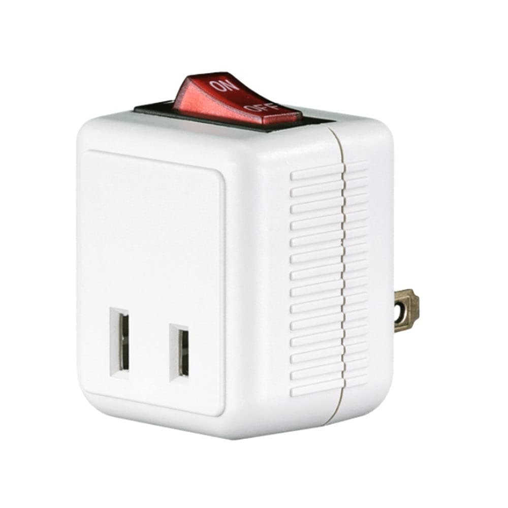 6 Pk x Single Port Plug Outlet Wall Tap Adapter Lighted Switch Power On Off