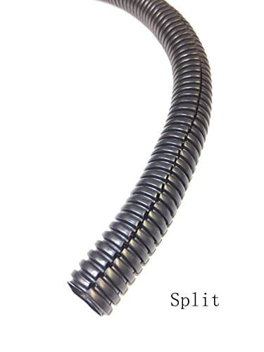 Flexible Corrugated Conduit Pipe-Split/Unsplit Convoluted Tubing 36mm Inner Dia All Lengths (1Meter, Split)