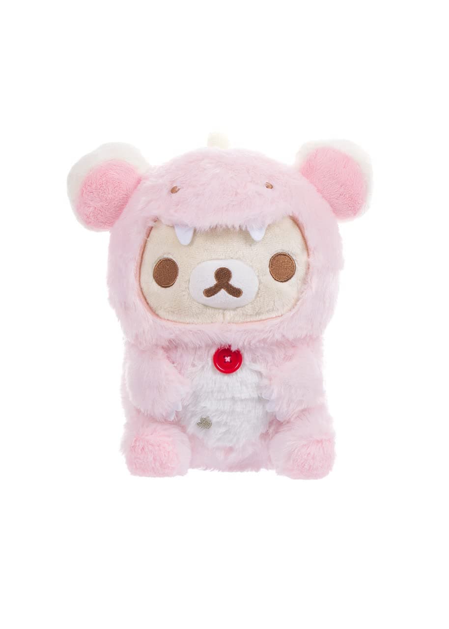 Korilakkuma San-X Original Plays with Dino Series Plush - Pastel Pink