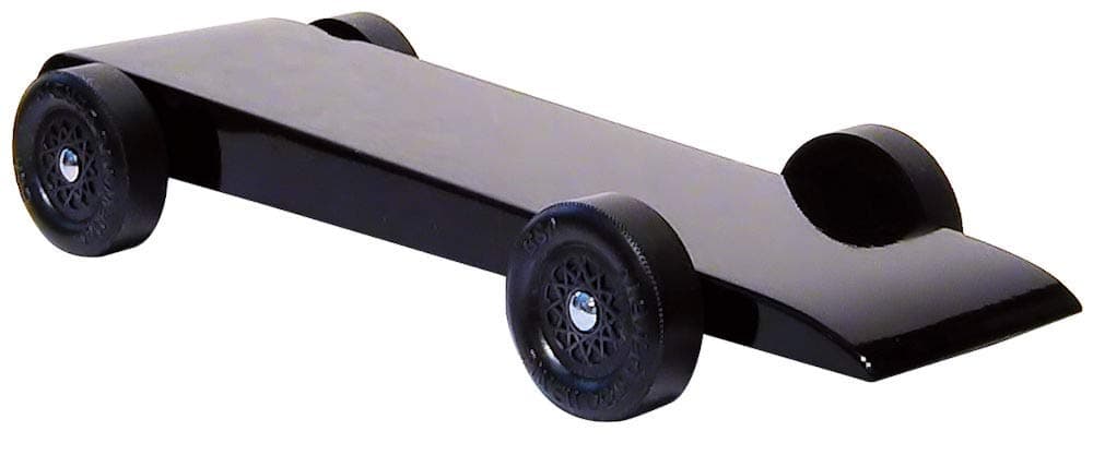 Pinewood Pro Black Barracuda Pine Derby Car Kit | 10 Piece Set | Painted and Weighted | Includes PRO Wheel Spacer | Official Parts prepped for Speed | Optimal Center of Gravity