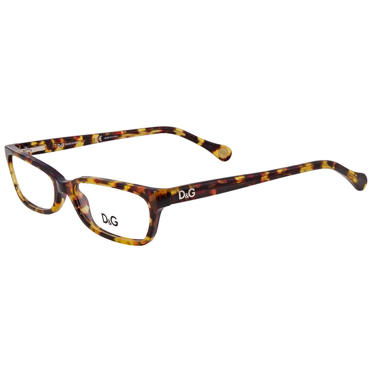 D&g By Dolce & Gabbana Women's 1189 Light Tortoise Frame Plastic Eyeglasses, 54mm