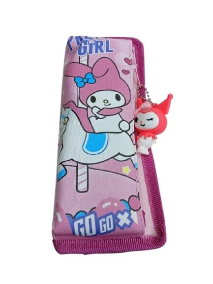 BOENJOY Gifts- Kromi Pencil Case, 3D Embossed, Stationery Case, Pen Pouch Student Layers Pencil | Pen Pouch for Teen Boy Girl| Pink