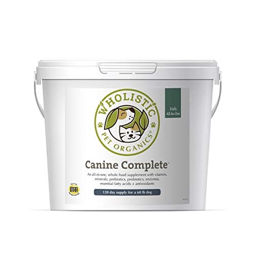 Wholistic Pet Organics Canine Complete: Dog Multivitamin for Total Body Health - Dog Supplement with Vitamins, Minerals, Prebiotics, Probiotics, Antioxidants and More - 4 Lb
