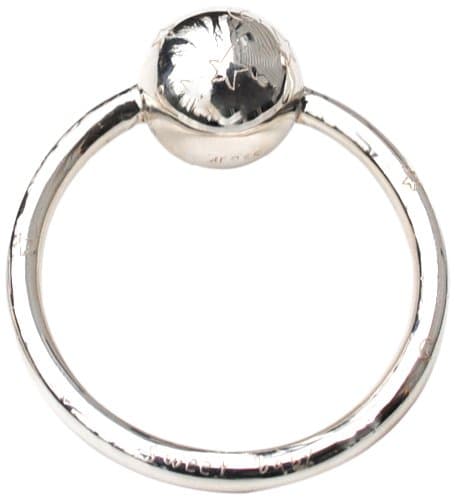 Sterling Silver Hand Engraved Baby Rattle, Boy