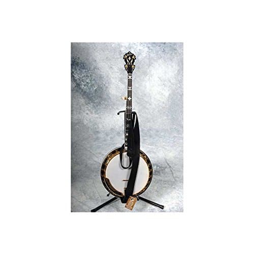 Lakota Leathers LK-2BLB Black 2-Inch Bison American Buffalo Banjo Strap