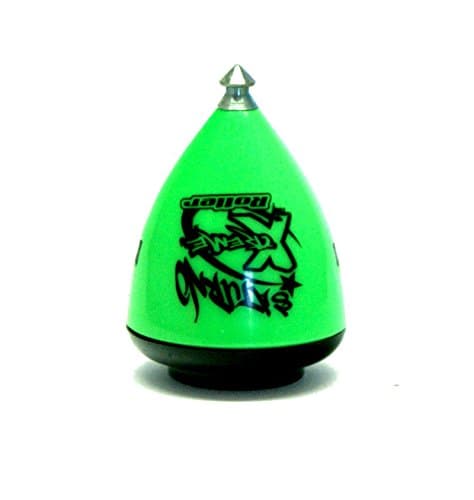 Trompos Space - Saturno Xtreme Spinning Top - Roller Tip (Green Body/Black Lid)