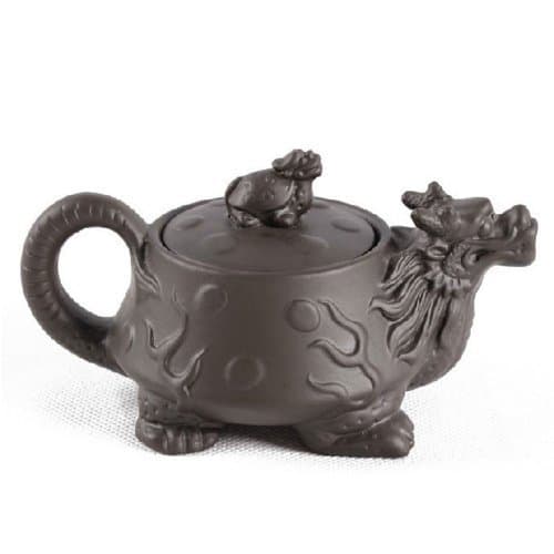 Top Grade Turtle Dragons Purple Clay Tea Pot, Chinese Creamic Pot