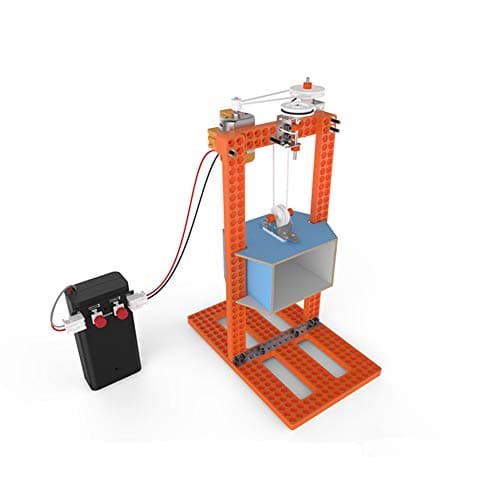 BONATECH Children's Maker Education Technology Small Production STEM Assembling Toy Science Experiment Set (Wire-Controlled Elevator)