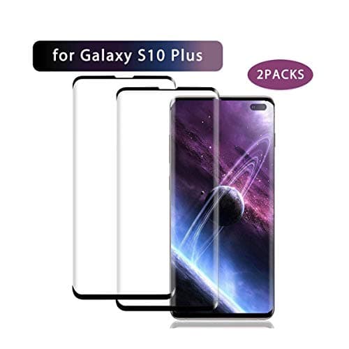 Galaxy S10 Plus Screen Protector, (2 Pack)[ScratchProof] [No Bubbles] [9H Hardness] [Case Friendly] Tempered Glass Screen Protector Compatible with Samsung Galaxy S10 Plus