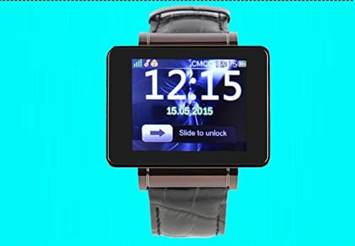 Apltch New i9 Smart Watch WiFi Facebook Twitter Skype MSN 1.8" Smartwatch Phone Camera Support SIM Card TF Card Web Surfing Pedometer LBS Position Pedometer Sedentary Reminder (Brown)