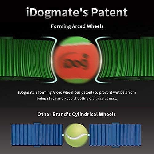 iDogmate Dog Ball Launcher, Interactive & Automatic Ball Thrower Remote Control Tennis Ball Launcher with Rechargeable Batteries for Big Dogs