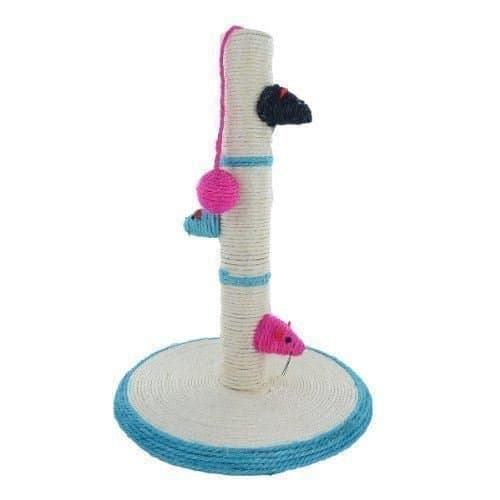 St@llion Cat Scratching Pole Scratch Post Activity Centre Play Toys Climbing Sisal Mouse and Ball 40cm Playpost Toy Mouse Cats Claws Tree