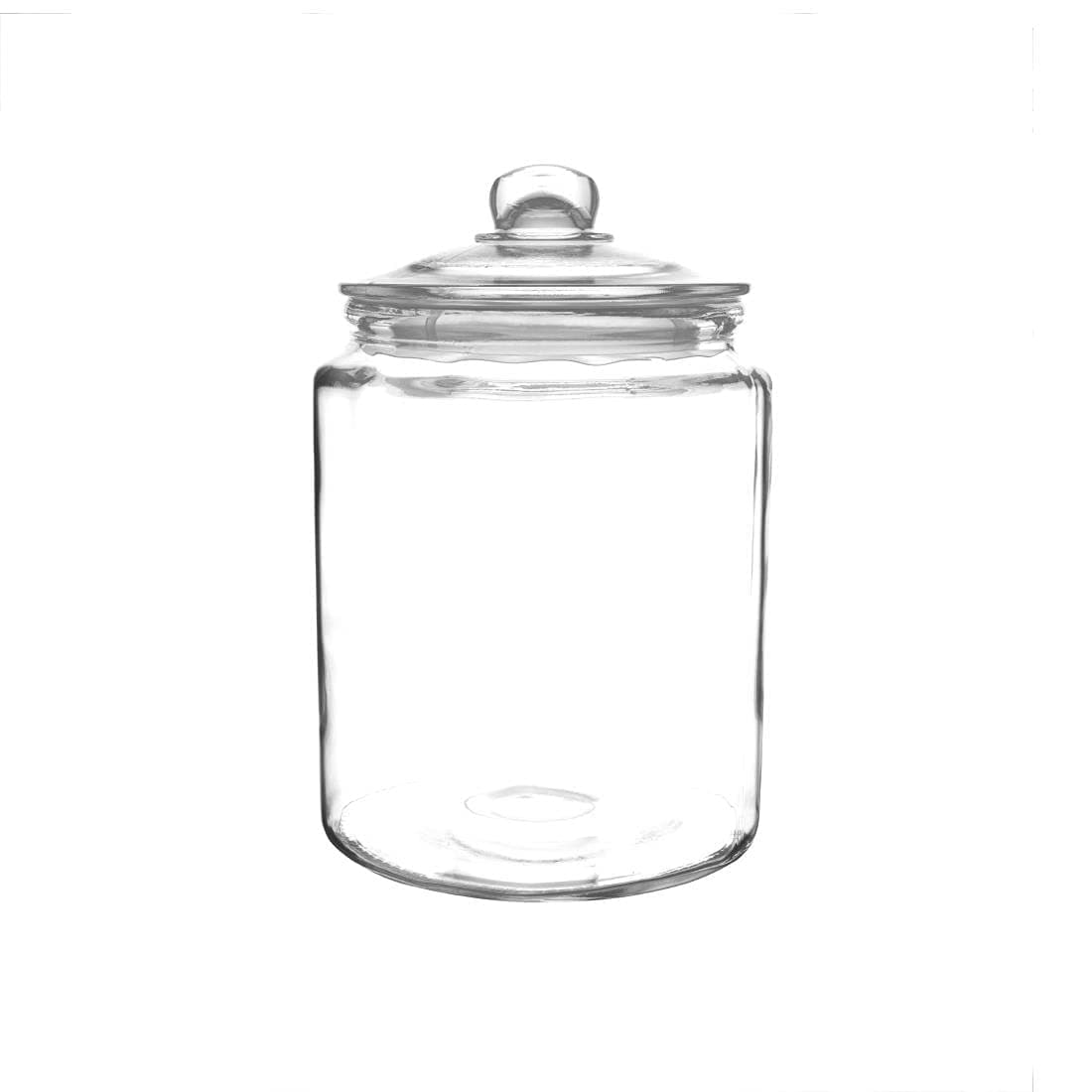Olympia Biscotti Biscuit Cookie Jar with Lid 6.5 Litre, Clear Glass, Size: 293(H) x 200(Dia) mm - Sweets, Confectionery, Cereal, Pasta, Dry Food Storage Jar - Vintage Style, Dishwasher Safe | GM581
