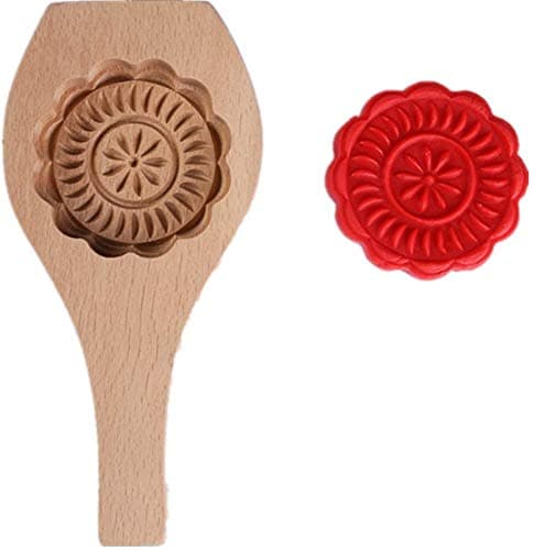 Markcur Wooden Baking Printed Festival Mooncake Mold Pastry Mould Ice Moon Cake