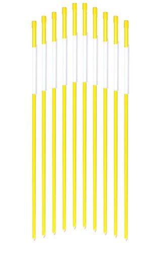 20 Pcs Driveway Markers 36 Inch Driveway Reflectors 0.27 Inch Dia Yellow Snow Stakes for Snow Plowing