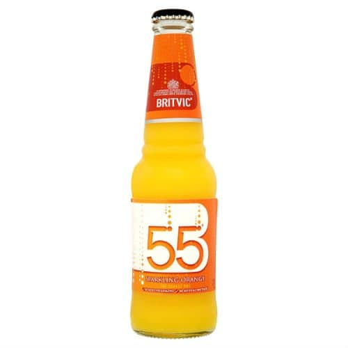 Britvic 55 Sparkling Soft Drink 275ml in 2 Flavour Case of 24 (Orange)