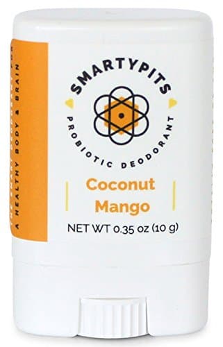 SmartyPits - Natural/Aluminum Free Prebiotic Deodorant (Baking Soda Free, Travel-Size) (Coconut Mango)