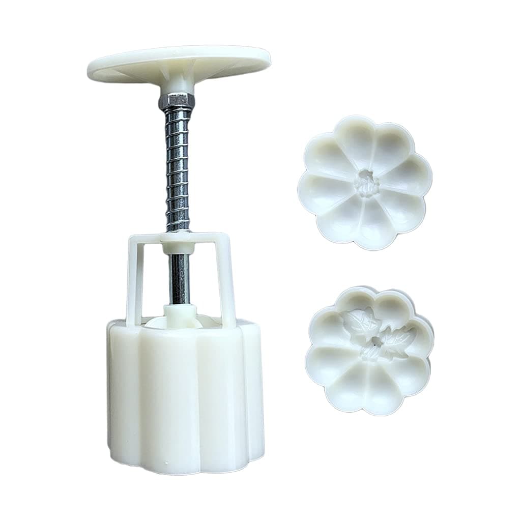 Round Pumpkin Mooncake Mold with 2 Stamps 65g Mid Autumn Festival DIY Hand Press Cookie Dessert Cutter Pastry Decoration