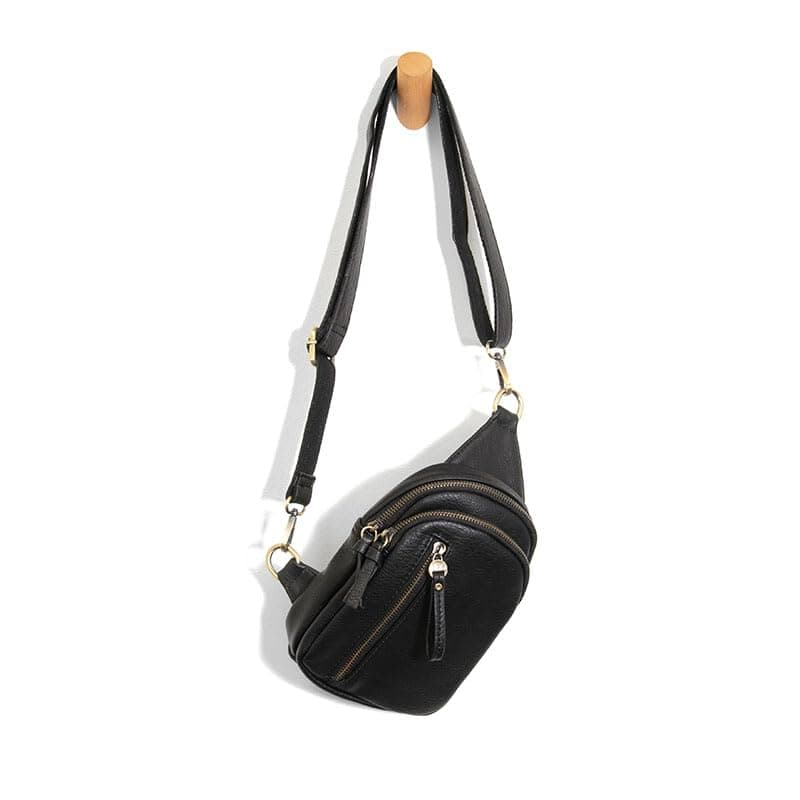 Joy SusanSkyler Sling Bag: Vegan Leather, Zippered Closure, Brass Plated Hardware