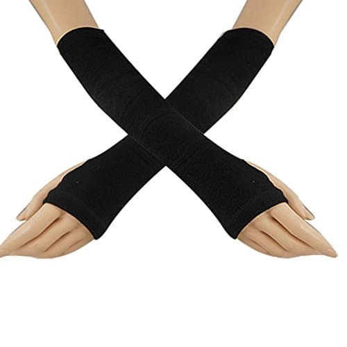 Punk EMO Rock Elastic Blacks Arm Warmers Elbow Gloves - 1 pair