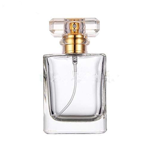 50ml Empty Glass Perfume Spray Bottle - Atomiser Rectangular (Gold)