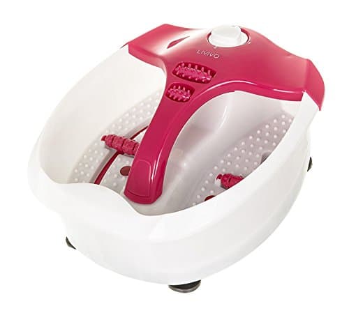 BDUK Deluxe Foot Spa - Luxury Electric Heated Multi-Function Foot Spa Therapy at Home with Infrared, Vibration Massage and Effervescent Bubbles (Pink)