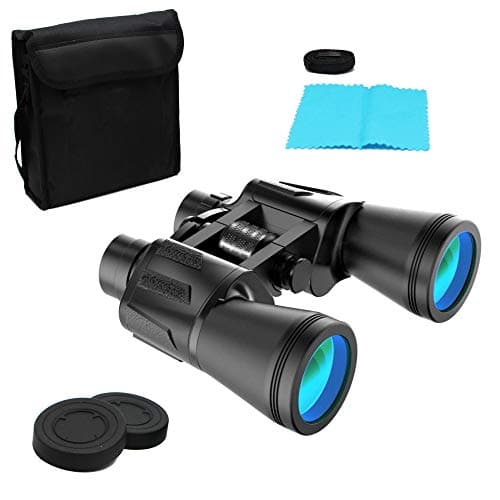 Nebula Optics 10x50 Wide Angle Binoculars for Adults - Best for Bird Watching, Hunting, Stargazing - Ultra Wide Field of Vision Binoculares - 10x Zoom - Vinoculares de Largo Alcance