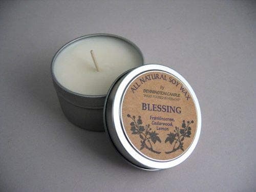 Bennington All Natural Soy Wax Candle (Blessing) - Frankincense, Cedarwood, Lemon