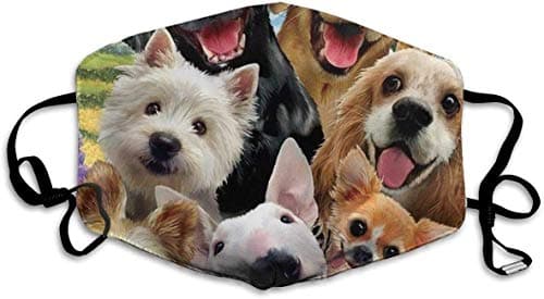 CIGOCI Fashion Face Mask Adjustable Elastic Band Hypoallergenic Face and Nose Cover for Pollen Smog Medical Climbing - Anti Pet Hair Allergy (Classic Horror Blood Splatter Black Mouth Mask)